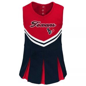 NFL Houston Texans Toddler Girls Cheer Set in Navy and Red, 4T